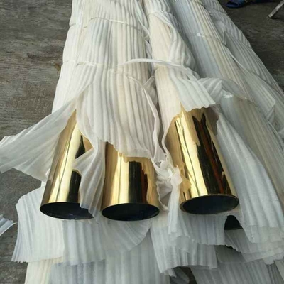 黄钛金不锈钢圆管与槽钢的彩镀加工厂服务